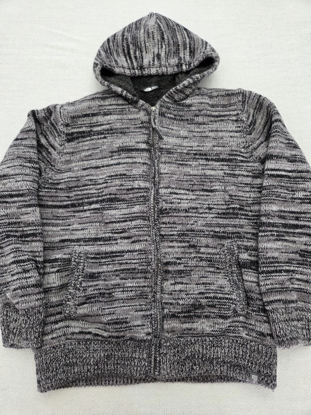 The North Face Twisted Ridge Men's Gray Zip Hoodie Sweater - Picture 4 of 8